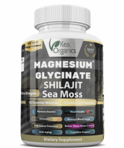 Kea Organics - Magnesium Glycinate,Shilajit,Sea Moss- 60 Veggie Capsules
