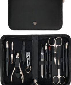 Kellermann 3 Swords Leather Manicure Set L 52051 F N Black