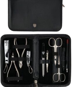 Kellermann 3 Swords Manicure Set 7872 PN Black - 10 Piece