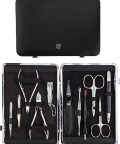 Kellermann 3 Swords Manicure Set - Black (11 Piece)