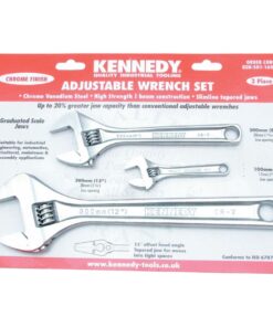 Kennedy 4Inch8Inch12Inchchrome Finish Adjustable Wrench Set