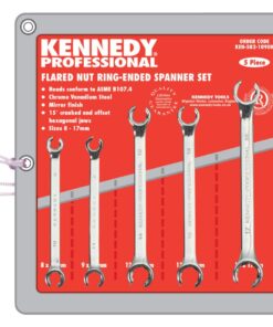 Kennedy 8 17Mm Prof Flare Nut Spanner Set 5Pc
