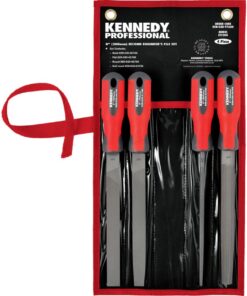 Kennedy 8 Engineers File Set With Fitted Handles 4Pce