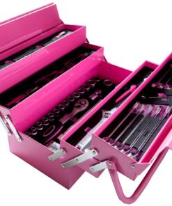 Kennedy Kengirl Pink and Black Metal Toolbox Toolkit 77pce