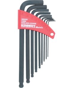 Kennedy Metric L Wrench Ball Driver Set 9 Pce