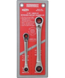 Kennedy Multifit Ratchet Ring Reversible Spanner Set 2Pc