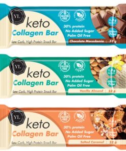 Keto Collagen Bar/Choc Macadamia & Vanilla Almond & Salted Caramel / 6 Pack