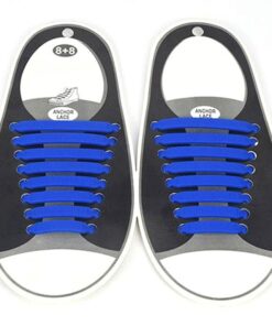 Killer Deals Lazy No-Tie Silicone Speed Shoelaces- Adults - Blue