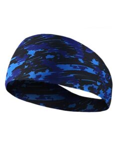Killer Deals Yoga Running Sports Workout Camo Sweat Headband Buff - Blue