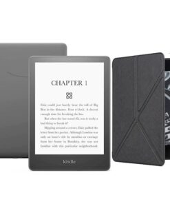 Kindle Paperwhite 6.8" Wi-Fi 16GB Black With S/O (11th Gen 2021) Bundle - Black Origami
