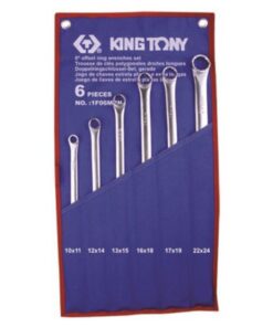King Tony 0Â° Off Set Ring Wrench Set 10-24mm Extra Long 6 Pieces