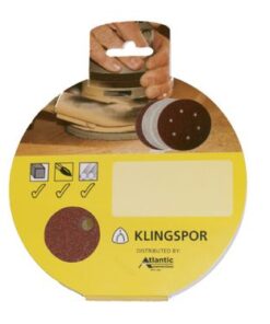 Klingspor - 15cm 6 Hole 120 Grit Hook-It Sanding Disc - 5 Pack