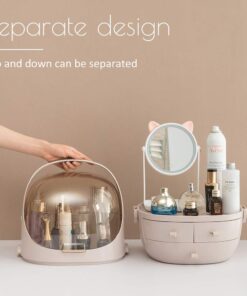 Large Acrylic Cosmetic Makeup Organizer - Pink