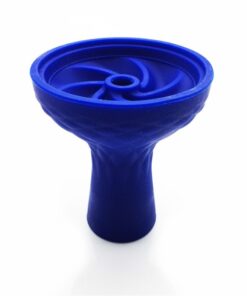 Large Silicone Hookah Head With Waves - Blue