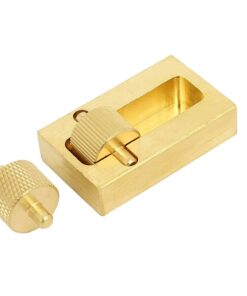 Leather Edge Roller Oil Painting Box & 2 Brass Rollers