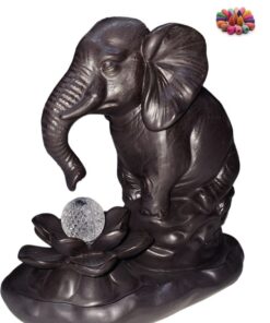 Led Elephant Backflow Incense Burner - Light Up Smoke Fountain with 20 Cones