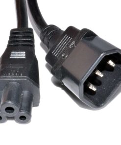 Linkqnet 15cm Clover to IEC Male Power Cable