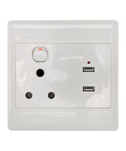 LinkQnet USB Wall Socket with 3 Prongs