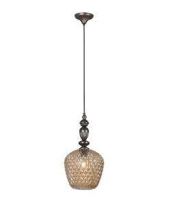 Lisbon Pendant Black with Champagne Glass