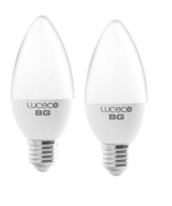Luceco - Candle E27 LED Globe 3 Watt - 2 Pack