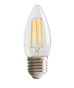 Luceco - Filament Candle E27, 4W, 470Lm Warm White, 2700K Non-Dimm Globe
