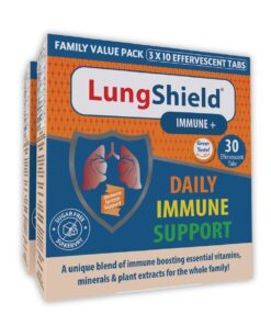LungShield Immune Plus Effervescent - Daily Immune Support (10x3 Fizzys)x2