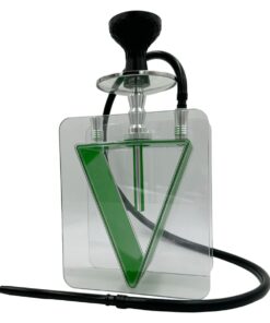 Luxury Acrylic Triangle Hookah Hubbly Tobacco Shisha Pipe Set - Green
