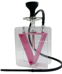 Luxury Acrylic Triangle Hookah Hubbly Tobacco Shisha Pipe Set - Pink