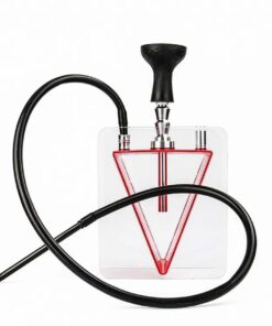 Luxury Acrylic Triangle Hookah Hubbly Tobacco Shisha Pipe Set - Red