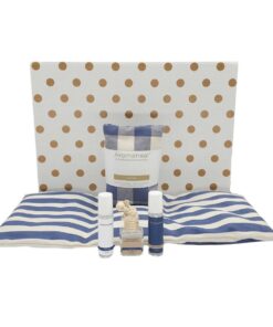 Luxury Blue AromaHeat Eye Pillow & Dual Bag Gift Set