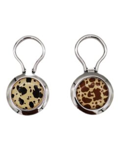 Magnetic Eyeglass Holders Set of 2- Assorted Designs - Brown