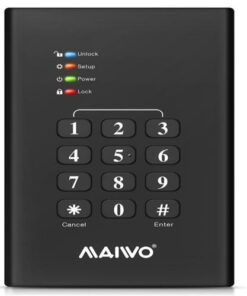 Maiwo K2568KPA USB3.0 to 2.5" Keypad Encrypted Enclosure