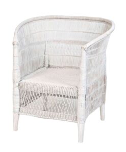 Malawi Cane Handmade Chair - White