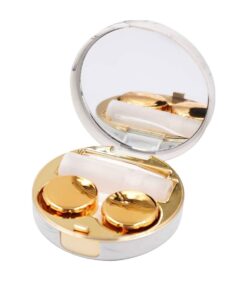 Marble Contact Lens Case and Accessories - Gold