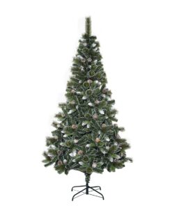 Martha Stewart 2.1m Fir Christmas Tree with Pinecones and Glitter Tips