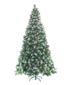 Martha Stewart 3m Frosted Cedar Christmas Tree with Pinecones