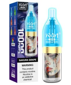 Master 10000 Puffs Rechargeable Disposable Vape With 20ml Sakura Grape