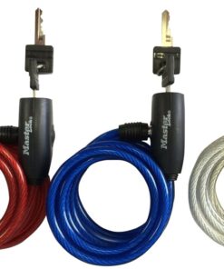 Master Lock ONE ONLY Keyed 1.8m x 8mm Steel  Cable Bicycle Lock, Random Colours