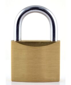 Matlock 50Mm Brass Slimline Padlock Steel Shackle Pk 4