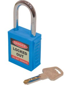 Matlock Safety Padlock Keyed Differently Blue