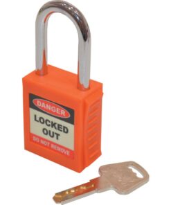 Matlock Safety Padlock Keyed Differently Orange