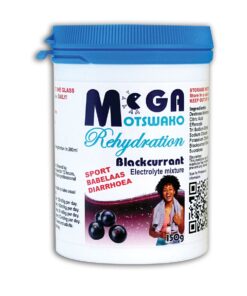 Mega range Mega motswako Rehydration Blackcurrant 150g Powder.