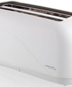 Mellerware Hot 4 Slice Cooltouch 1300W Plastic Toaster w/ Cancel Button - White