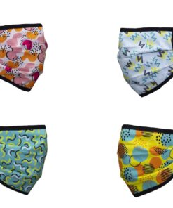 Memphis - Triple Layer - Fabric Face Mask - Pack of 4