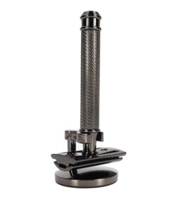 Men Shaving Double Edge Safety Razor with Hanging Stand - Black