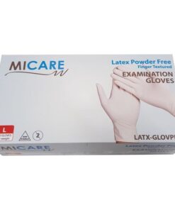 MiCare Latex Powder-Free Gloves 100s - L