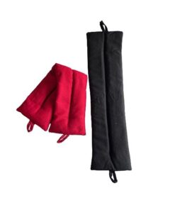 Microwaveable Heating Pad - with Ceramic Beads Black & Red (960g) Set of 2