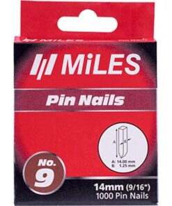 Miles Galv Headless Pin 18G 14mm x 1000Pcs Miles No9