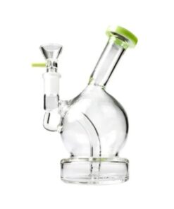 Mini Borosilicate Glass Bobble Bong - 15cm - Green