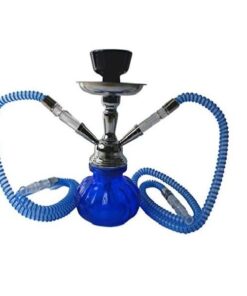 Mini Pumpkin Glass Vase With 2 Blue Pumpkin Plastic Hose